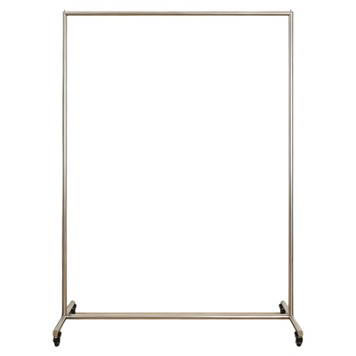 不锈钢落地移动服装展示中岛货架