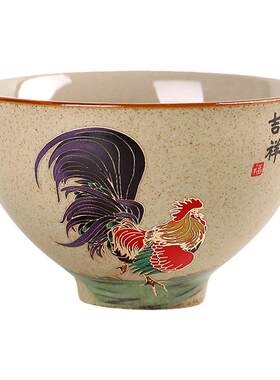 公鸡大明成化斗彩古风主人杯