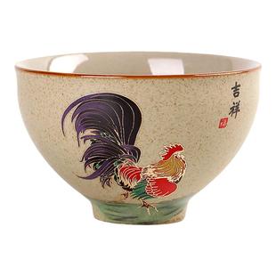 陶怡 公鸡主题主人杯大明成化斗彩鸡缸杯仿古品茗杯大号单杯茶杯
