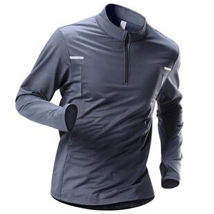 速干衣女春季跑步训练运动大码胖mm健身瑜伽服上衣半拉链长袖t恤