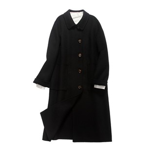 高端加肥加大码女装中长款双面羊绒大衣深秋冬200斤胖mm毛呢外套