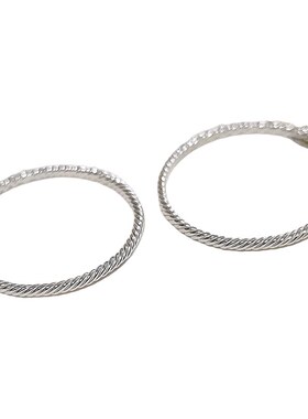 999纯银戒指小众设计足银男女高级感情侣尾戒小指原创简单细素圈