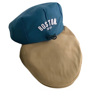 宝宝帽子春季新款韩版时尚字母帽超洋气前进帽儿童鸭舌帽凹造型帽