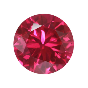 圆形5#红刚玉裸石戒面配钻 人造合成培育Ruby红宝石镶饰品散珠DIY