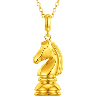 【新年礼物】周大福马年生肖骑士马一骑制胜黄金吊坠(小大PLUS版)