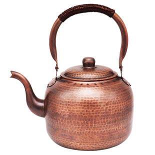 铜壶烧水壶家用大号纯紫铜手工加厚复古锤点壶燃气电磁鸣笛黄铜壶
