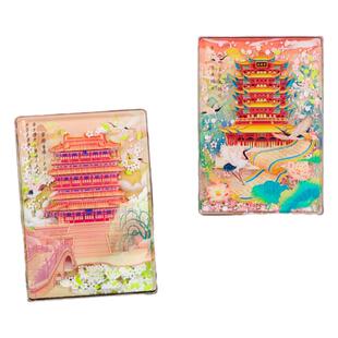 鹳雀楼文创流沙AR冰箱贴四大名楼磁贴滕王阁黄鹤楼岳阳楼旅游纪念