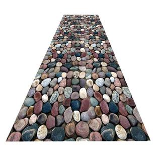 3d鹅卵石地毯走廊过道地垫进门垫客厅卧室飘窗家用防滑可定制剪裁
