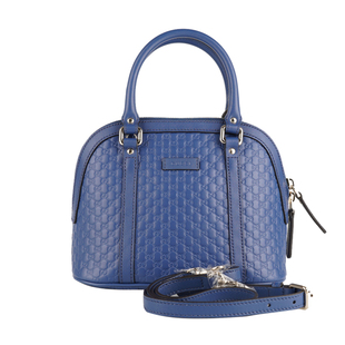 Gucci/古驰老花Logo压纹贝壳包女款小号牛皮手提单肩斜挎包未使用