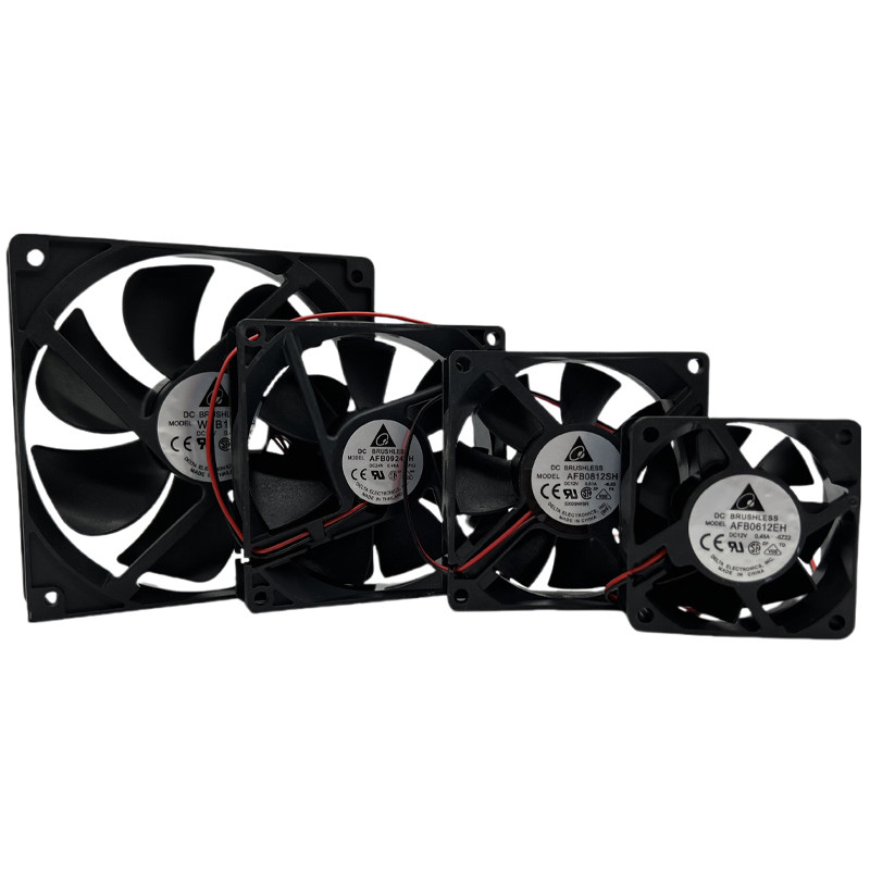 台达3 4 5 6 7 8 9 12CM/厘米静音滚珠12V/24V机柜机箱散热风扇