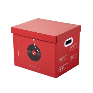 圣保纸质黑胶唱片CD盒光盘收纳盒歌词热评红色礼物箱个性装饰宿舍