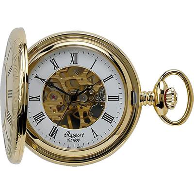 Rapport英国经典复古镀金银怀表