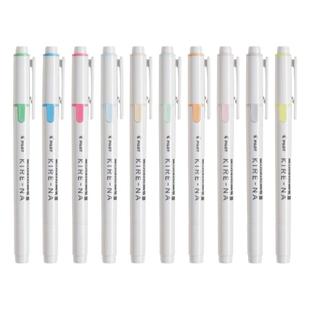 【2025文房具屋大赏】百乐Pilot日本KIRE-NA奇丽奈双轨软头荧光笔速干双头划重点学生用做笔记高颜值