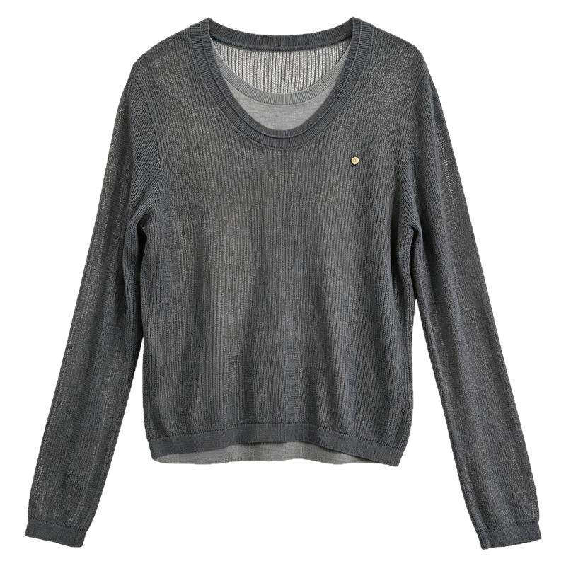 套头有弹力百搭上衣针织衫