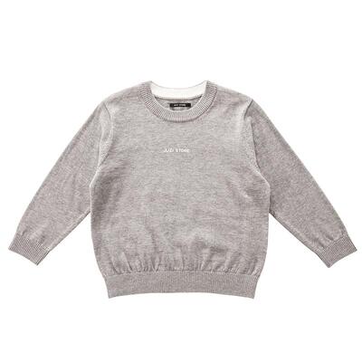 JUZI STORE童装毛衫16针圆领针织衫纯棉毛衣中性男童女童1812004