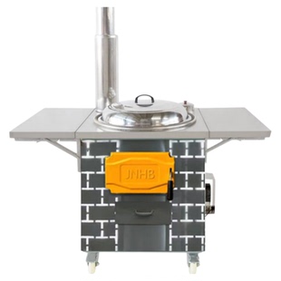 农村家用柴火灶烧木柴铸铁锅户外庭院移动无烟灶台猛火灶厨房炉灶