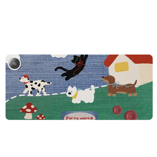 火公主斑点狗加热鼠标垫超大办公室桌面冬天发热暖桌垫学生写作业写字桌垫暖手防水电脑键盘垫子女生宿舍恒温