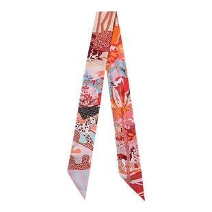 原创 奇珍异宝 吉祥物桑蚕丝真丝绑包手柄丝巾小飘带编发长条丝带