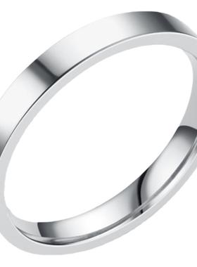 小众设计镜面戒指男女尾戒指环