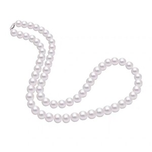 近圆强光北海淡水无核珍珠项链10-11mm颈链送长辈婆婆妈妈款礼物