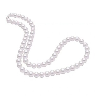 近圆强光北海淡水无核珍珠项链10-11mm颈链送长辈婆婆妈妈款礼物