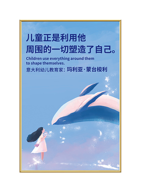 蒙氏早教幼儿园教室走廊装饰画