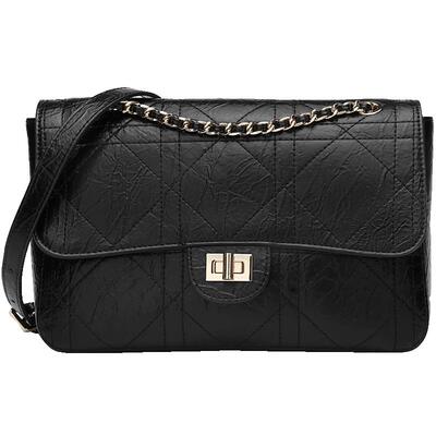 稻草人新款小香风菱格包