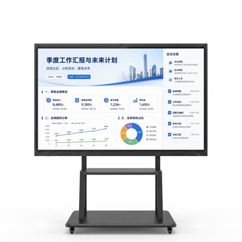 教学会议一体机触摸屏适用希沃电子白板软件会议投屏多媒体一体机