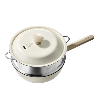 小熊小铁锅家用电磁炉炒菜锅不粘锅无涂层炒锅一人食锅燃气灶专用