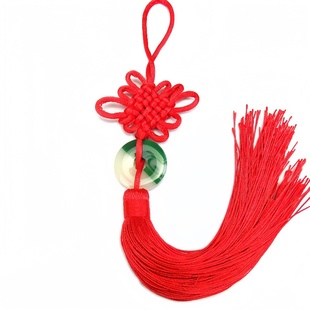 红色小号流苏中国结挂件喜庆吉祥居家装饰平安扣中国结挂饰批发