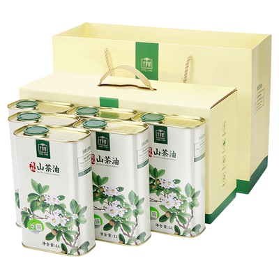 千岁好有机山茶油1Lx6礼箱压榨