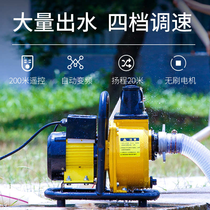 水泵农用灌溉浇地神器浇水机抗旱电动车抽水泵农田果园电动抽水机