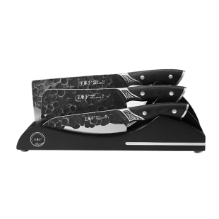 王麻子锻打刀具套装家用厨房菜刀刀架全套厨具套装官方旗舰店正品