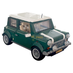 拼图拼搭复古迷你车宝马Mini Cooper成人拼装玩具中国积木10242