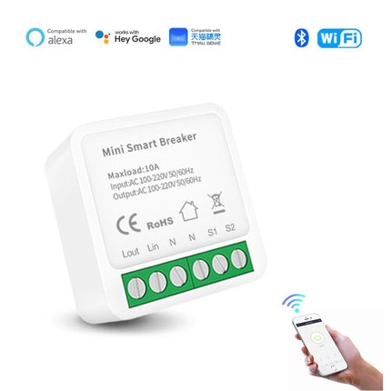 zigbee涂鸦迷你通断器语音器控制1/2/3/4路通智能开关断支持暗盒