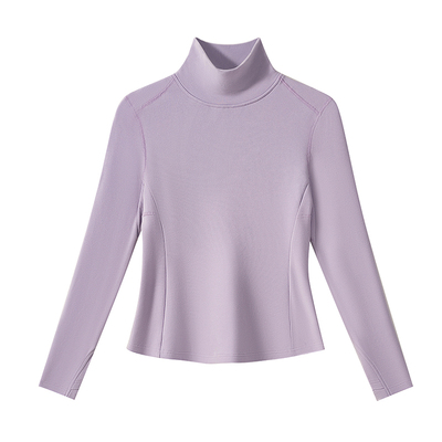 多巴胺色系德绒打底衫掐腰显瘦