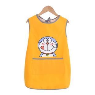 婴儿防水防污辅食围兜大童画画衣加长夏季围裙薄款女孩无袖美术衣