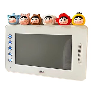 蜡笔小新入户可视门铃装饰摆件客厅玄关墙上对讲电话电脑遮挡饰品