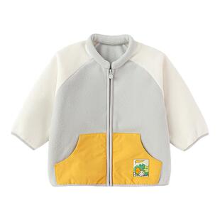 巴拉巴拉婴儿外套男童宝宝摇粒绒衣服儿童夹克2026春装新款童装小