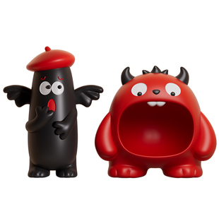 创意小怪兽入户钥匙收纳玄关摆件高级感电视柜酒柜置物架乔迁礼物