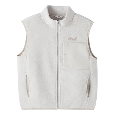 安奈儿童装男童女童立领马甲2025秋新款休闲宽松保暖摇粒绒马夹