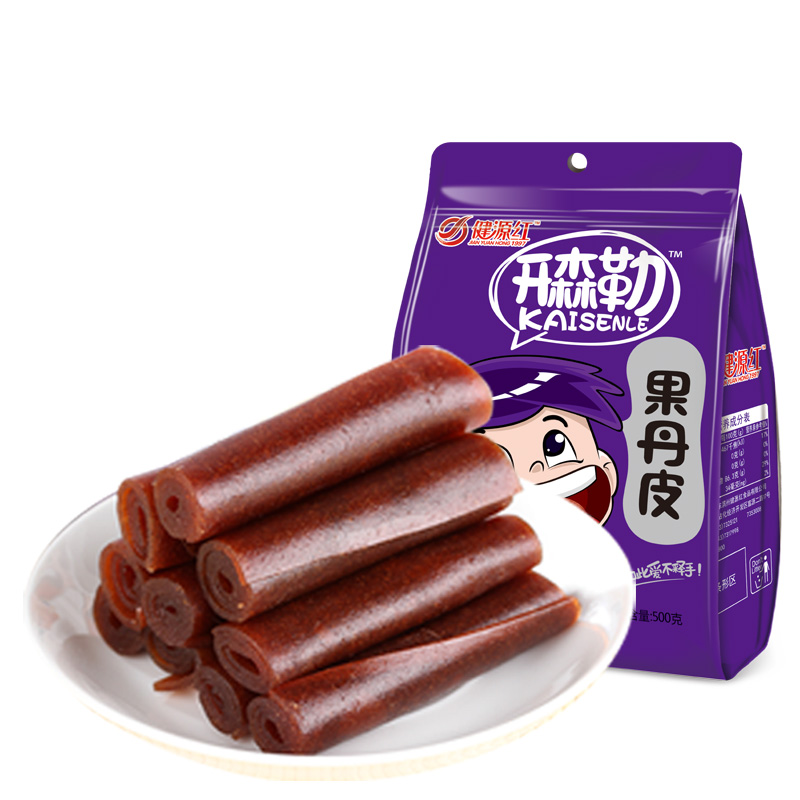 健源紅果丹皮500g獨立包裝山楂卷網(wǎng)紅休閑小零食泡茶山楂果干