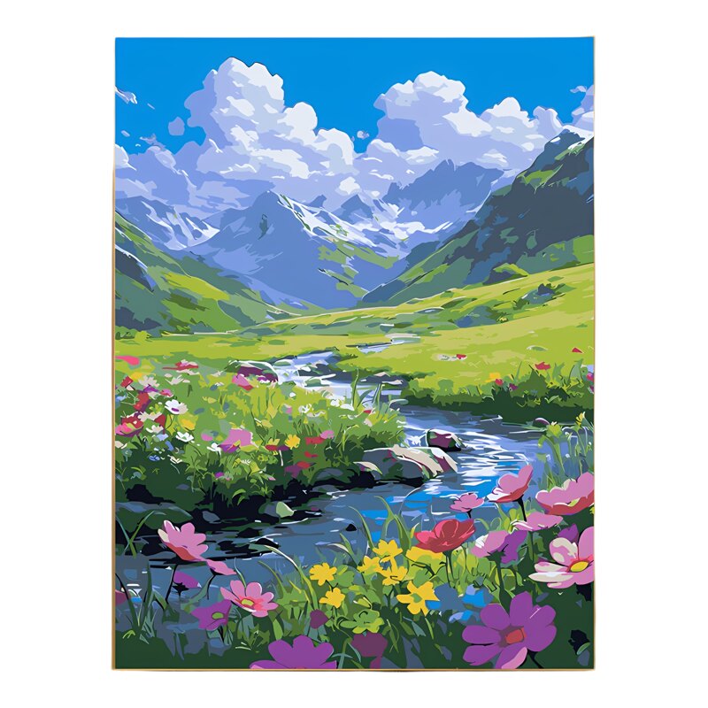 治愈系花卉风景客厅数字装饰挂画