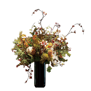 妖及 现代轻奢餐桌花艺琉璃花瓶【繁花】餐厅家居售楼处艺术摆件