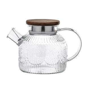 玻璃太阳花茶壶耐热高温家用电陶炉烧水养生煮茶具套装大号单壶厚