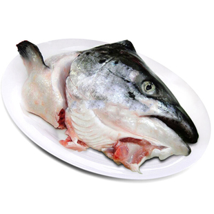 挪威进口冰鲜三文鱼头鱼头新鲜冷冻超大去腮煲汤整只700g加送鱼尾