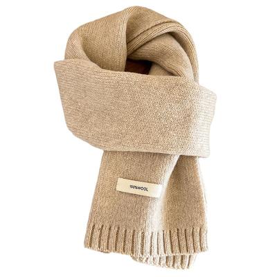 纯色儿童羊毛围巾秋冬季男童女童宝宝围巾百搭防风保暖针织围脖潮