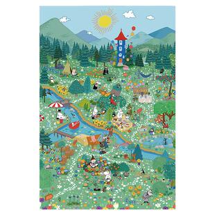 姆明X猫的天空之城联名成人1000片姆明谷探险记夜光解压礼物拼图