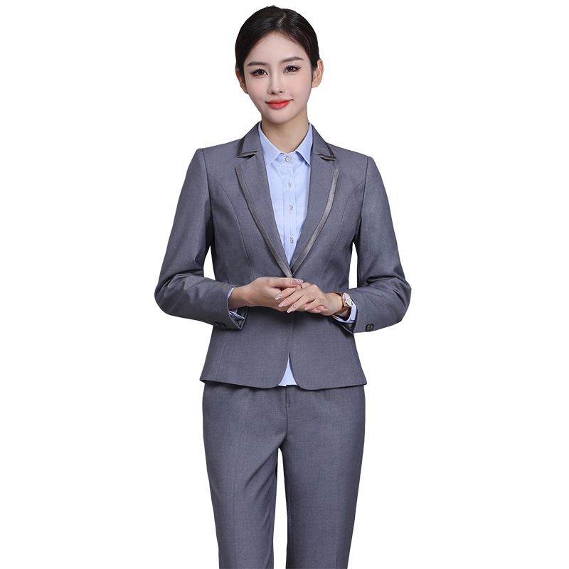 纯岚中国电信工作服女工装秋冬装2023新款电信营业厅职业女裤套装