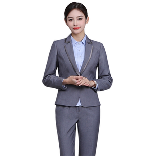 纯岚中国电信工作服女工装秋冬装2023新款电信营业厅职业女裤套装